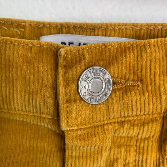 NWT RE/DONE 70s Pocket Corduroy Mini Skirt in Yellow - Picture 7 of 14